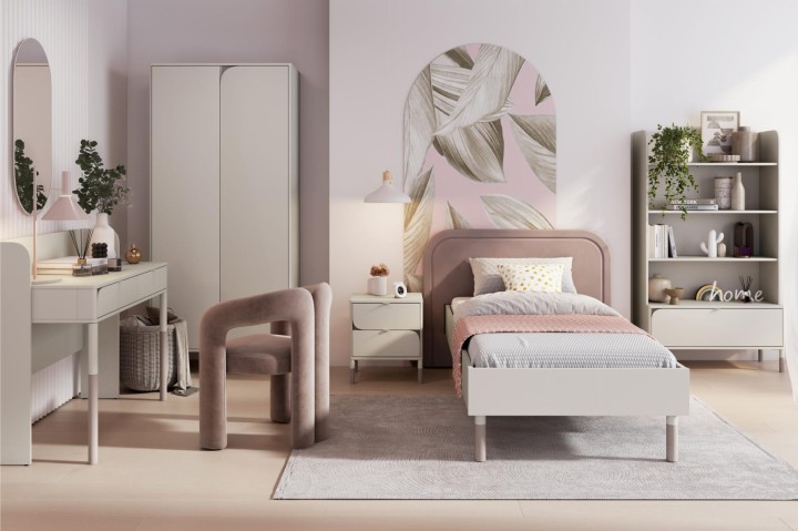 szafa harmony kaszmir/trufla w aranżacji pokoju dla nastolatki