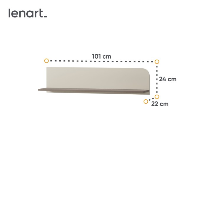 wymiary półki ściennej harmony