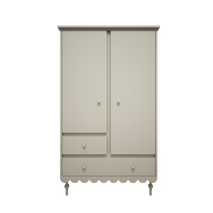 oliwkowa szafa dziecięca Babushka w stylu retro