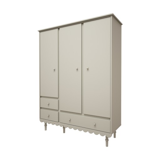 szafa trzydrzwiowa dla dziewczynki Babushka oliwkowa