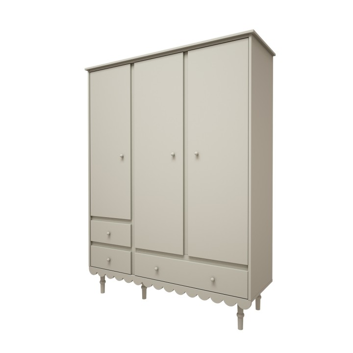 szafa trzydrzwiowa dla dziewczynki Babushka oliwkowa