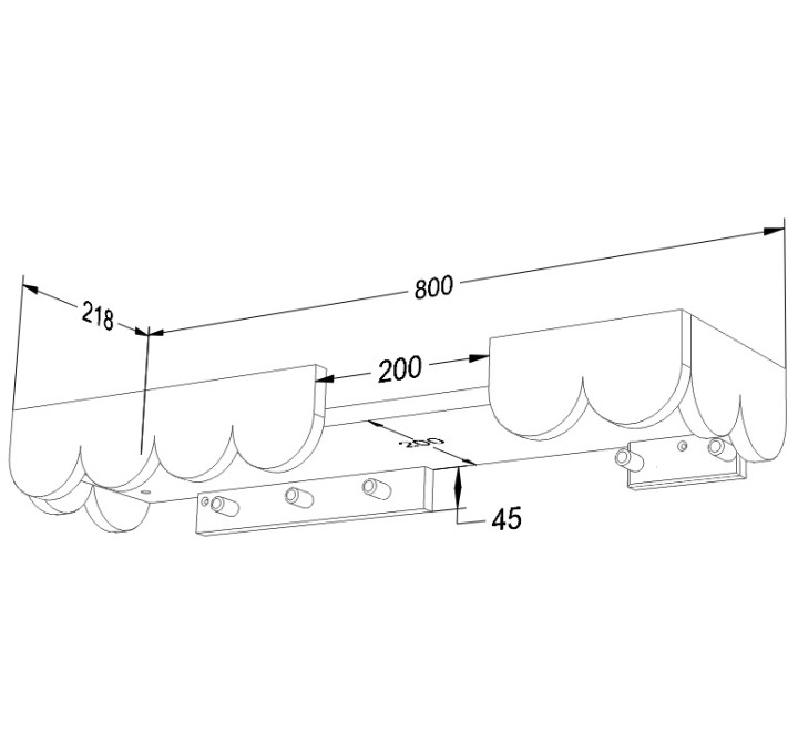 wymiary półki ściennej Babushka w kolorze oliwkowym