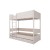 Białe łóżko piętrowe Babushka z szufladą do spania i możliwością rozdzielenia na dwa osobne łóżka