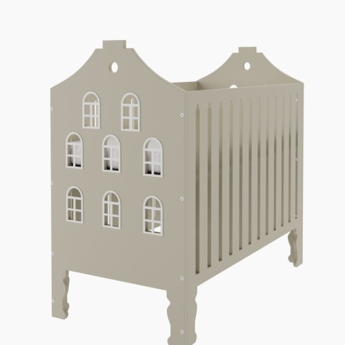 Łóżeczko niemowlęce beżowe Kamieniczka 120x60