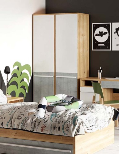 Praktyczna szafa Plano 90 cm w pokoju młodzieżowym