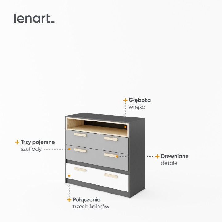 funkcjonalna komoda młodzieżowa Pok