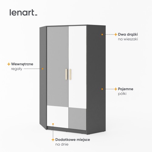 szafa narożna Pok młodzieżowa - szczegóły