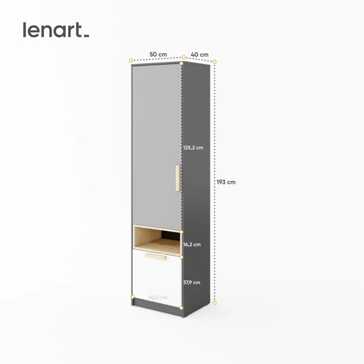 szafa słupek Pok młodzieżowa - wymiary