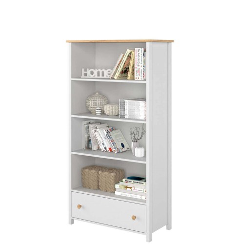 Praktyczny regał dla dziewczynki Story z półkami - aranżacja