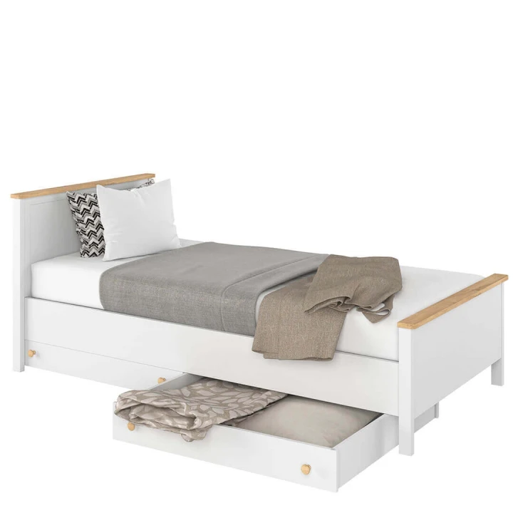 łóżko 90x200 z materacem i szufladą Story