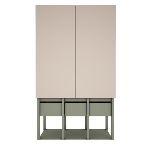 Szafa Tweens beż/eukaliptus – garderoba do pokoju dziecka i nastolatka