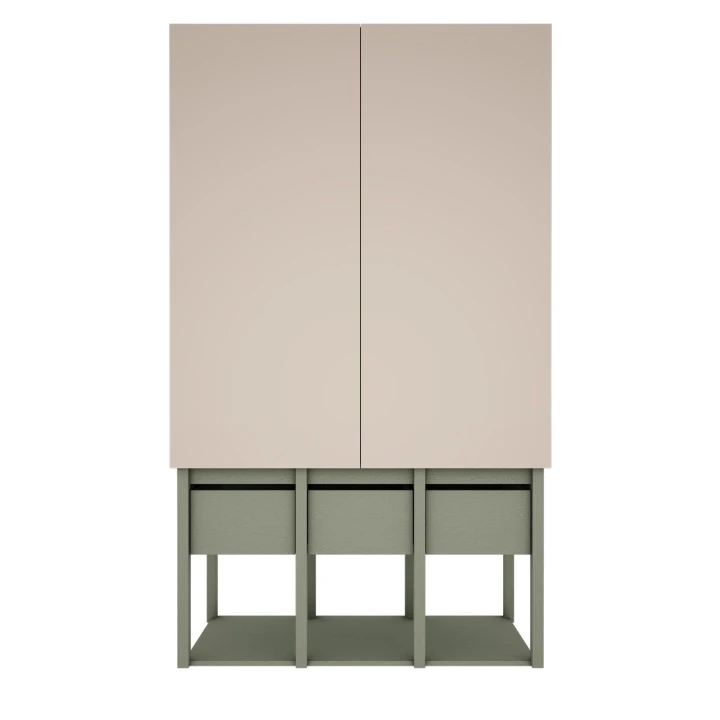 Szafa Tweens beż/eukaliptus – garderoba do pokoju dziecka i nastolatka