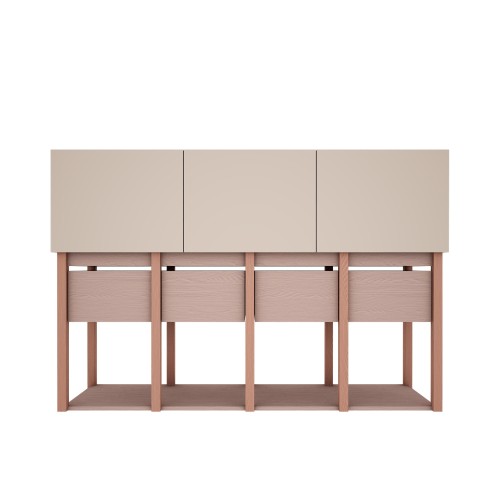 Komoda Tweens róż z beżowymi frontami do pokoju dziewczynki