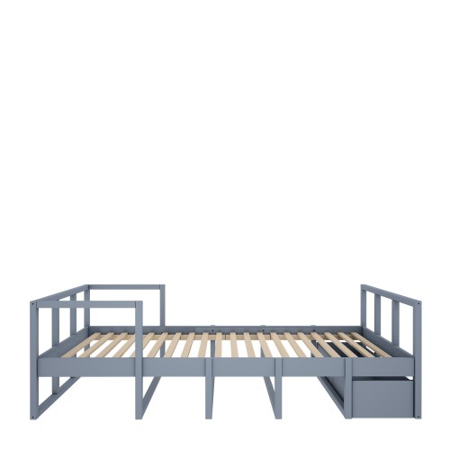 Łóżko 90×200 Tweens niebieskie z jedną szufladą