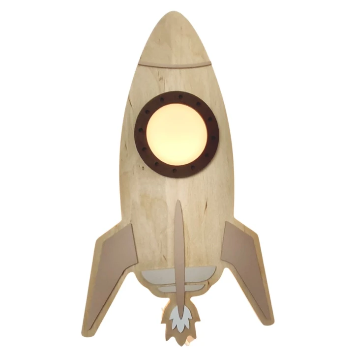 lampka nocna dziecięca rakieta z personalizacją
