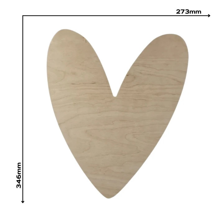 lampka ledowa Serce - wymiary