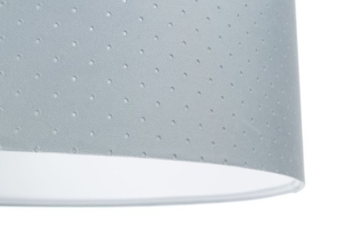 Ręcznie robiona lampa wisząca Jasmin stalowa, tkanina jaśminowa