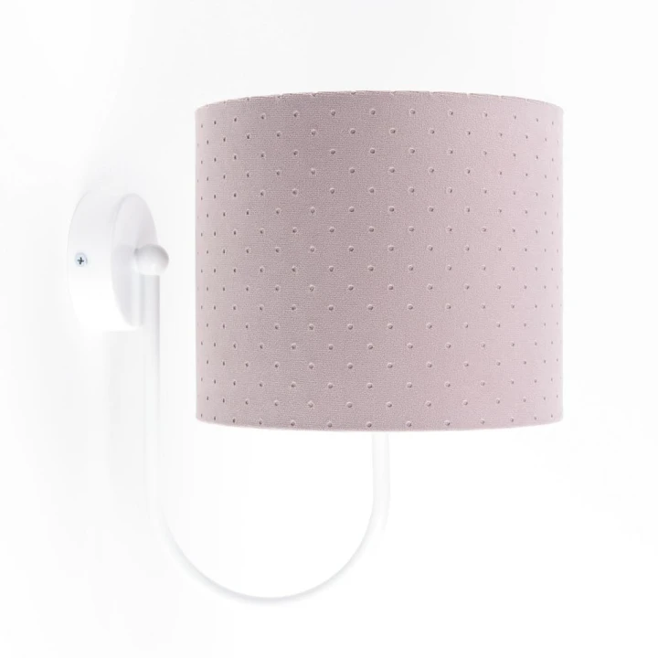 Kinkiet Jasmin pudrowy róż do pokoju dziewczynki