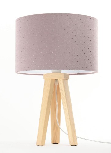 Lampka stojąca Jasmin pudrowy róż do pokoju dziewczynki