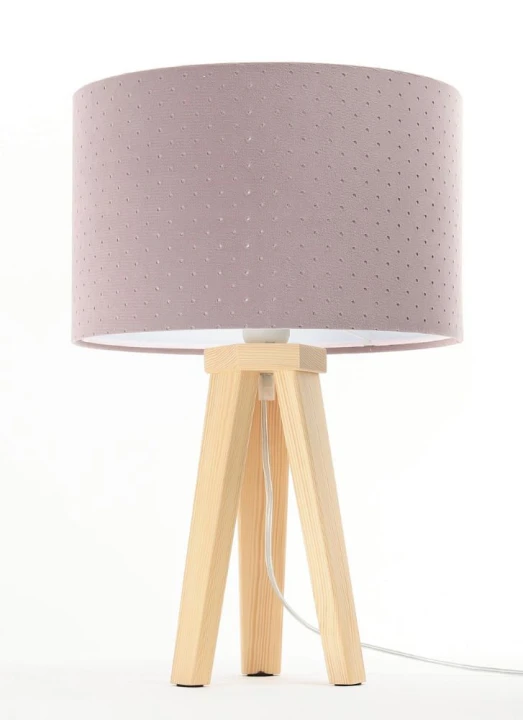 Lampka stojąca Jasmin pudrowy róż do pokoju dziewczynki