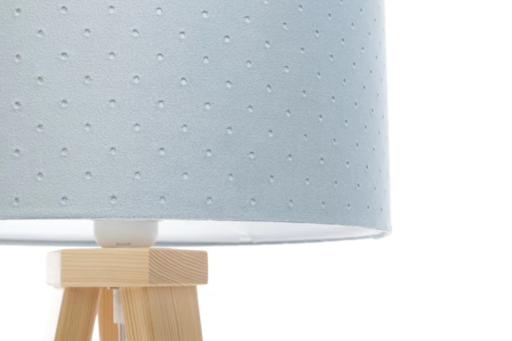 Stalowa lampka nocna młodzieżowa z abażurem pikowanym - detale