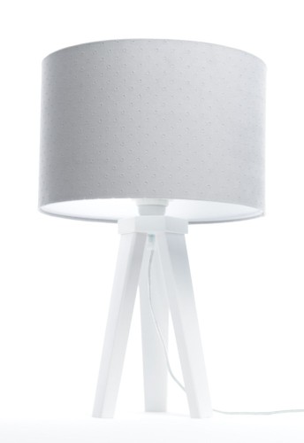 Lampka stojąca Jasmin szara do pokoju młodzieżowego