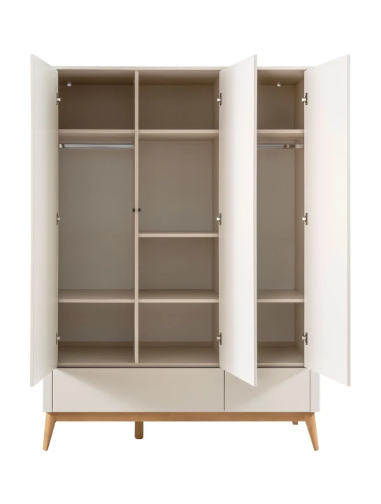 szafa dziecięca Seth z półkami, drążkami i szufladami