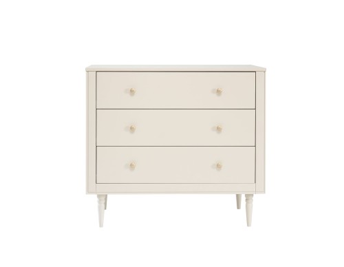 Elegancka komoda dziecięca Petite na nogach z litego drewna bukowego