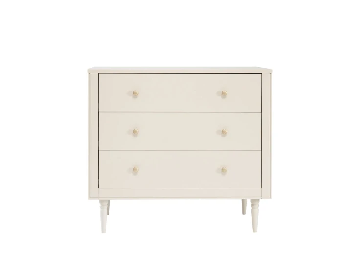 Elegancka komoda dziecięca Petite na nogach z litego drewna bukowego