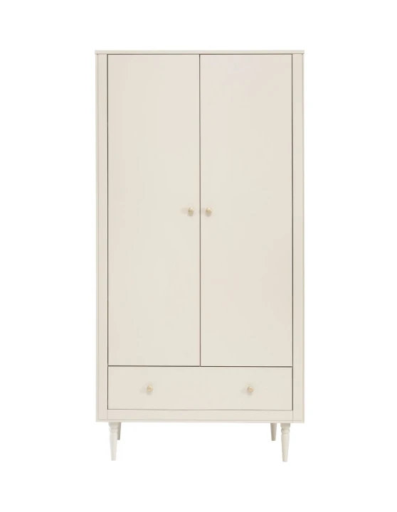 Szafa Petite dwudrzwiowa z pojemną szufladą i systemem cichego domykania