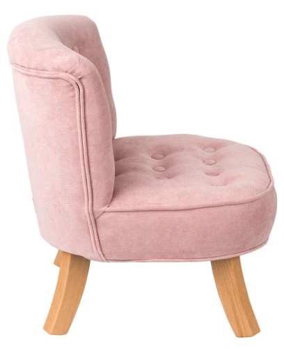 Mini fotel dla dziecka do pokoju w kolorze brudnego różu