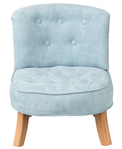 Mini fotel dla dziecka do pokoju w pastelowym błękicie