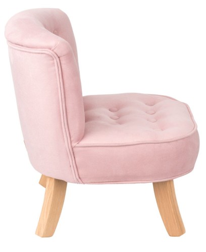 Mini fotel dziecięcy do pokoju w pastelowym odcieniu karmelowego różu