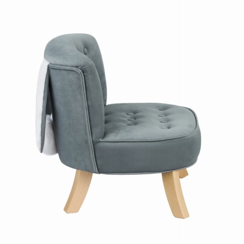 Mini fotel uszak dla dziecka z bukowymi nogami