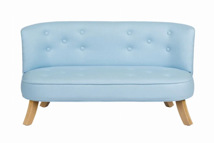 Mini sofa dla dziecka w błękitnym kolorze