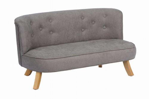 Sofa dla dziecka Szara Misiaczkowa w welurze