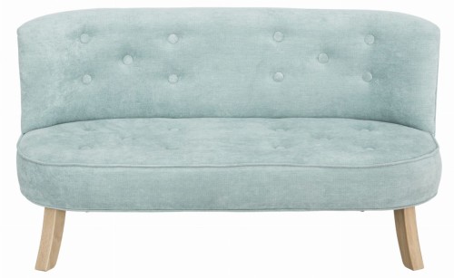 Sofa do pokoju dziecka w odcieniu brudnego błękitu
