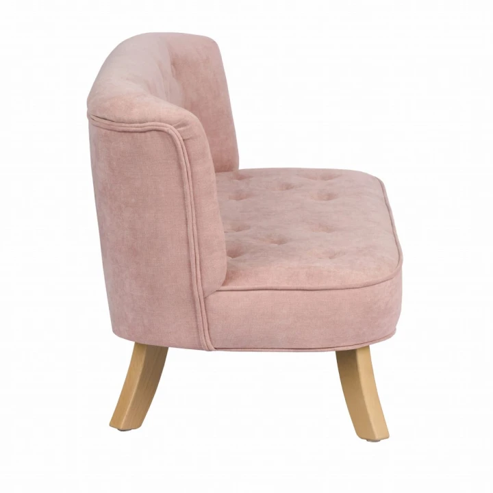 Sofa dla dziewczynki Brudny Róż z weluru