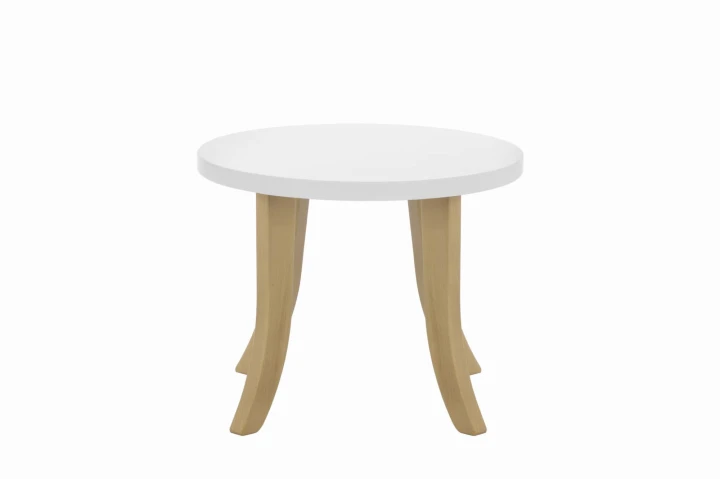 Okrągły stolik dla dziecka z białym blatem