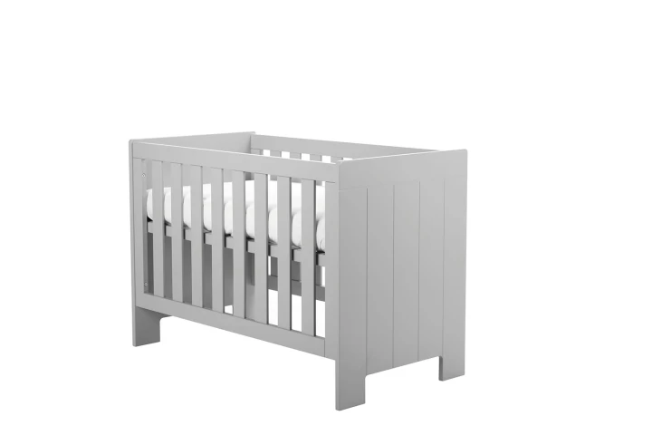 Łóżeczko dziecięce Calmo 120×60 szare z regulacją materaca