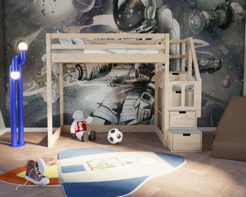 łóżko młodzieżowe antresola w pokoju nastolatka