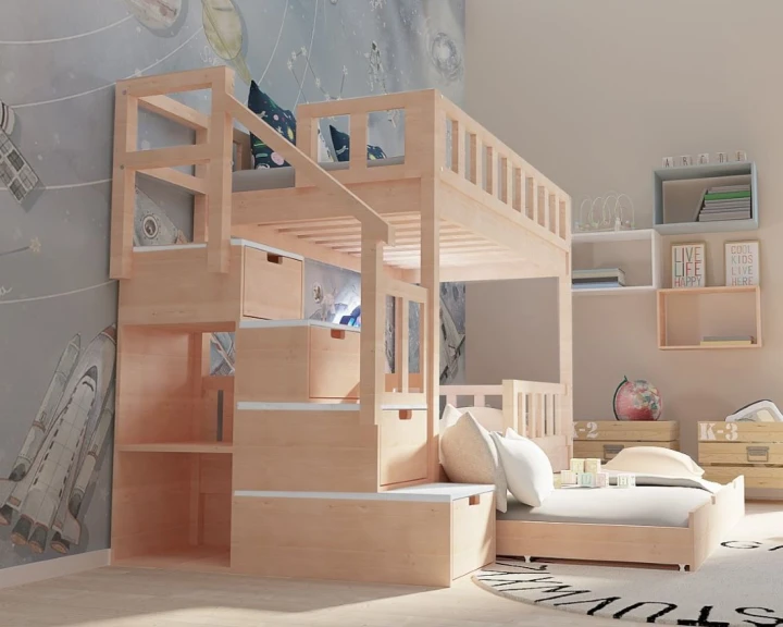 nowoczesne łóżko piętrowe do pokoju nastolatka
