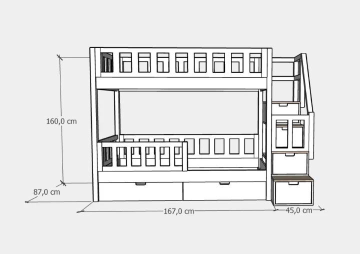 wymiary łóżka dla nastolatków 80x160