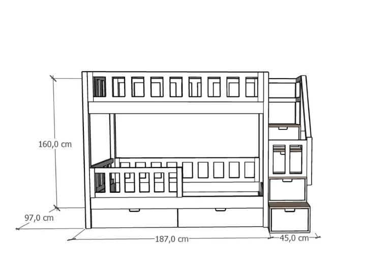 wymiary łózka dla nastolatków 90x180