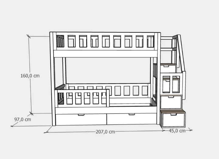 wymiary łóżka dla nastolatków 90x200