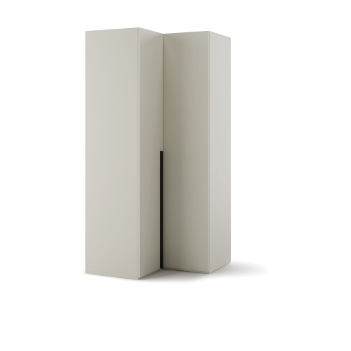 Szafa narożna WOOW 100×100 cm w kolorze szampańskim – widok z zewnątrz