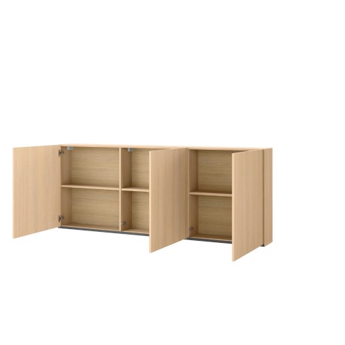 Szafka wisząca WOOW w kolorze jasny dąb – pojemne półki i minimalistyczny design