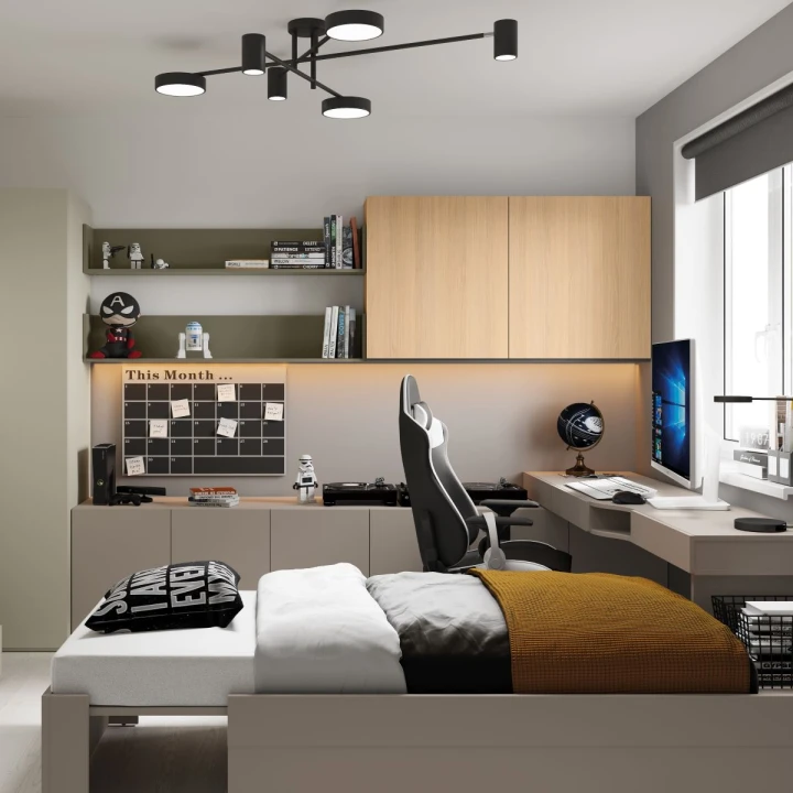 Nowoczesna szafka wisząca WOOW jasny dąb – element wystroju pokoju nastolatka