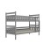 łóżko piętrowe Lumo szare – drewniane łóżko młodzieżowe z barierką
