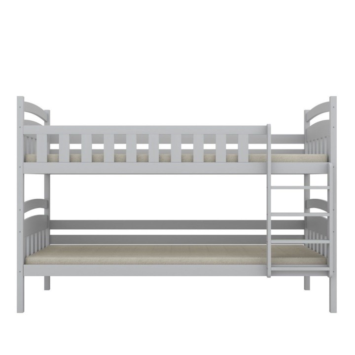 skandynawskie łóżko piętrowe MILO w kolorze białym - widok z przodu